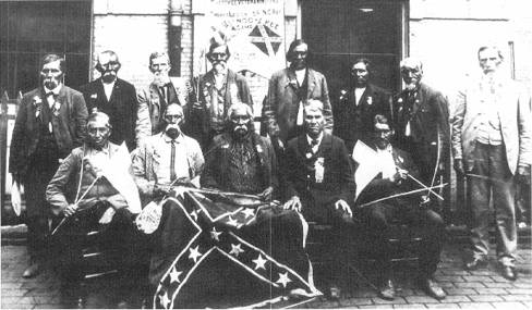 Picture of Flag of Cherokee confederates reunion in New Orleans, 1903.